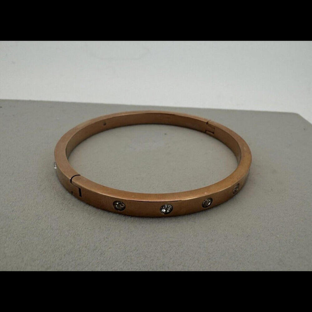 Kate Spade Rose Gold Stone Set Bangle Bracelet